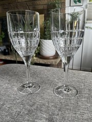 Ralph Lauren Cocktail Party Set(s) of 2 Crystal Wine/Water Goblets -9.375»-16oz