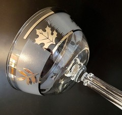 Vintage Libbey Silver Leaf 5.5″ Champagne Glasses (2 Sets of 4 Available)
