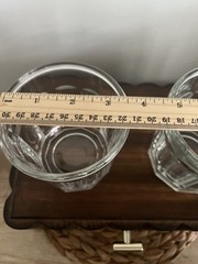 Set Of 2 Luminarc 500 Clear Working Glass 10 Panel Tumbler 3 3/4″ 14oz