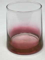 Ruby flashed 3-1/4 inch tapered glass
