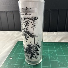 Vintage Set Of 3 Stephen Foster Melodies, Way Down Up-on De Swanee River Glasses