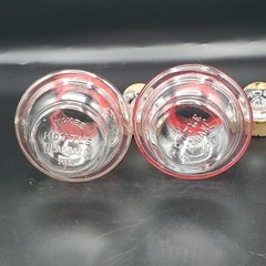 Vtg 50s-60s Set Of 2. Red Band Glasbake Hottle Hot Water Coffee Tea Carafes