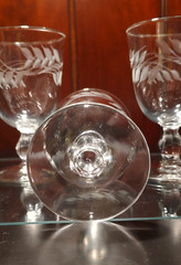 VTG Set of 4 Libbey Water Goblets Wheat Glasses (Stem 3003 Cut) Discontinued