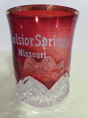 Victorian Ruby Flashed 3.75 Inch Philadelphia Souvenir,Excelsior Springs.