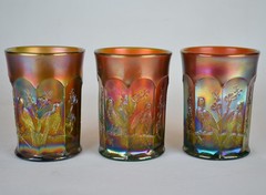 VINTAGE NORTHWOOD SINGING BIRD TUMBLERS 3-4 1/8″ NORTHWOOD SINGING BIRD GLASSES