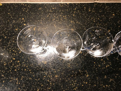 Imperial USA Candlewick Set of 5 Champagne Stems #3400 -4 Balls Crystal Clear EC