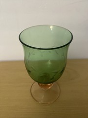 Replacement Vintage Pfaltzgraff Napoli Pink Green Goblet Etched 16 Oz. /Glass