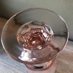 Vintage Indiana Glass Pink Madrid Recollection 6 1/2″ Water Goblet