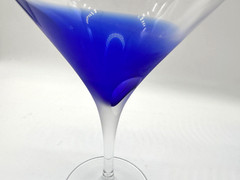 BLOCK Rainy Day Fashioned Frosted Cut to Clear Crystal Martini Glass 2pc Set