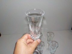 Set of 6 Vintage Mikasa Interlude TS110 Lead Crystal 9 3/4 inches 6 ounces
