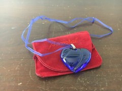 Necklace Heart Dark Blue Crystal by Baccarat