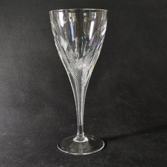 CESKA GALAXIE WATER GLASS, Heavily Cut Lead Crystal, 8 7/8″, 8 oz, SLOVENIA