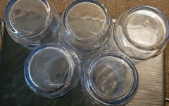 Vintage Set Of 5 Libbey Light Blue Glasses-Optic Tumblers 16oz