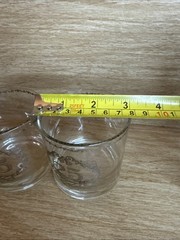 Pair Of 25th Silver Anniversary Rocks Whiskey Glasses Old Fashioned Lowball MCM