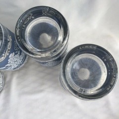 Hazel Atlas Wedgewood grapes leaves Highball glass ware tumblers set of four 4