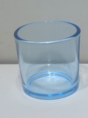 ✨VINTAGE✨ BEAUTIFUL 2″ Blue Glass TUMBLER, Tea Light Candle Holder & More