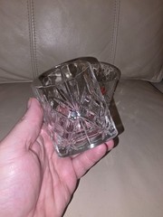 Vintage RCR Crystal Old Fashioned Whiskey Rocks Melodia Glass Pair 3.5″