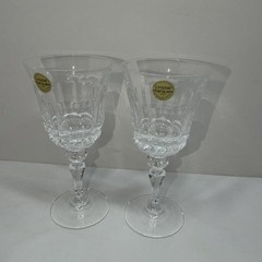 Cristal D Arques France Wine Water Glasses 24% Lead Crystal 7.25 Inches Tall (2)