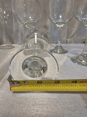 Vintage Set of 7 Yugoslavian Rogaska Mouth Blown Crystal Glasses – 2 Sizes