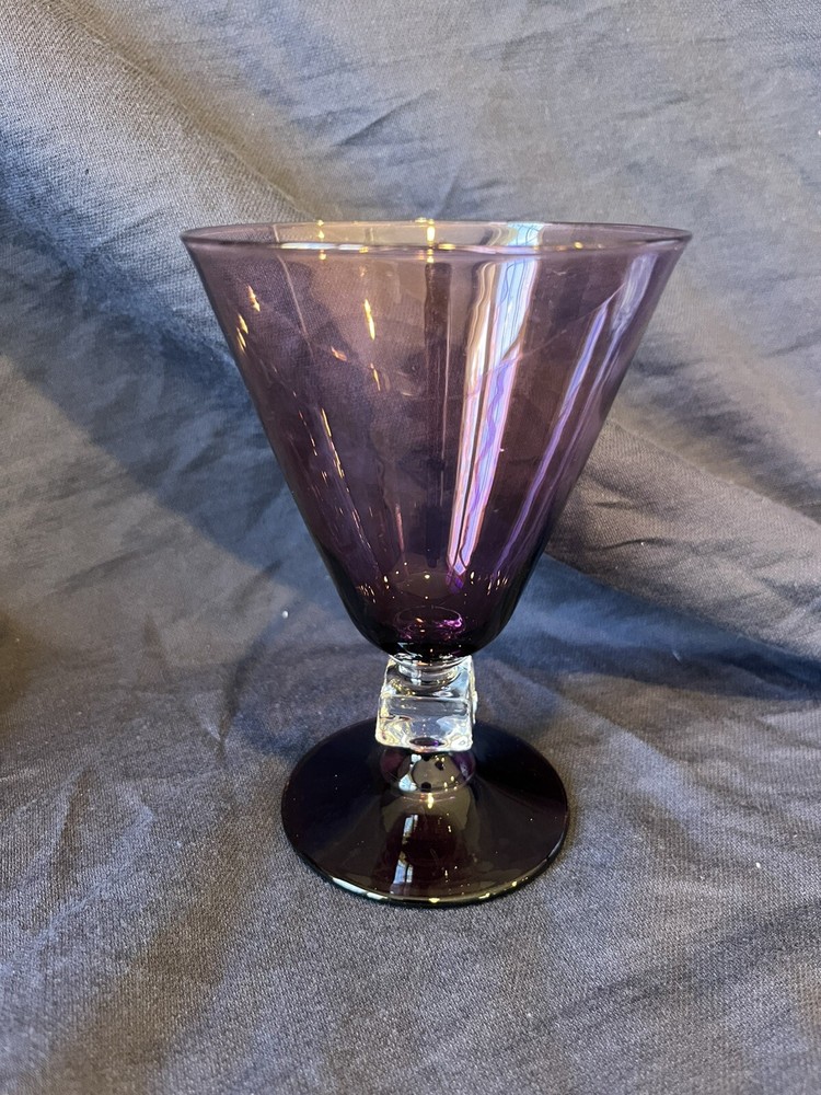 Vintage MCM Bryce Wilmington Amethyst Wine or Water Glass