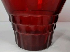 Set of 4 Anchor Hocking Royal Ruby Red Windsor 9 oz. Flat Water Tumblers 1950’s