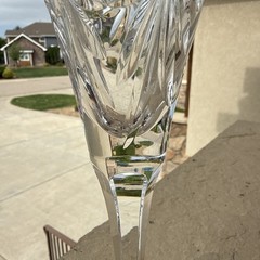 Waterford Crystal Millenium Peace Dove Toasting Flute Pair 9 1/4In Signed, Exc.