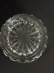 Set of 6 Heavy Cut Lead Crystal Highball Glasses Paneled Tumblers Starburst Base