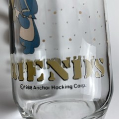Vintage 1988 Anchor Hocking Welcome Friends Drinking Glass 12oz Boy and Girl