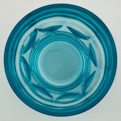 Viking 4″ Aqua Georgian Tumblers Set of Two | Vintage UV Glow