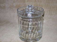Contemporary Modern Neuwirth Clear Glass Crystal 6 1/2″ Candy Jar w/Lid #175/339