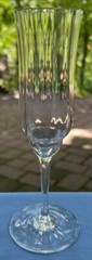 Set of TWO Baccarat Capri (Optic) Champagne Flutes / Glasses France