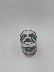 Colorful Tropical Fish Drinking Glass – Vintage Ocean Theme Barware Aquarium Art