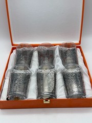 Set of 6 Collezione Timon Hand Made Set of 6 Juice Glasses in Original Box