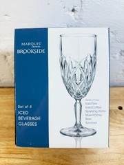4 MARQUIS BY WATERFORD BROOKSIDE ICE TEA ICED BEVERAGE GLASSES