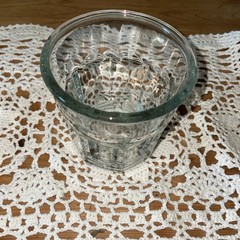 2 Anchor Hocking Tumbler Drinking Glasses 8 Panel Heavy Thick Rim 3 3/4” T x 3.5