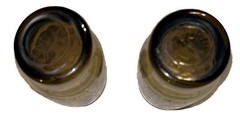 VINTAGE FLORAL Brown Yellow and Orange Juice Glass Set of 2
