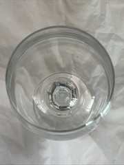 Bohemian Crystal Claudia 6.5” Wine Glasses Faceted Prism Ball Stem Set of 3