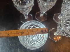 Set of 5 Fostoria American Hex Foot Wines 4-3/8″ 2 1/2 Oz