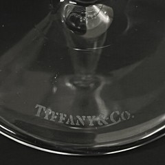 Tiffany & Co. Crystal Champagne Flute Classic U-Shape Signed 9 5/8″ EUC