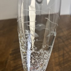 Etched Fish And Bubbles In Glass Champagne Flutes 10.5” Glasses – Set of 2