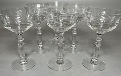 Libbey Rock Sharpe Beaumont 5 5/8″ Liquor Cocktail Glasses Stem 2006 Set of 6