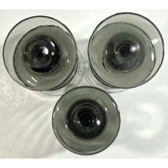 3 Mid-Century Modern Libbey Impromptu Smoky Grey 6.75″ Goblets MCM Stemware – B