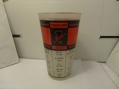 Mix Drink Guide Glass Frosted Tumbler 1-12 Oz Scale w/1 Oz Inc Federal(Used/EUC)