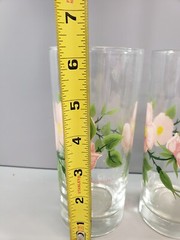 Vintage Franciscan Desert Rose 2 GLASS Tumblers 6 1/4″