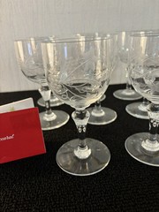 5 Wine Glasses Model Normandie Engraved In Baccarat Crystal (Price Per Unit)