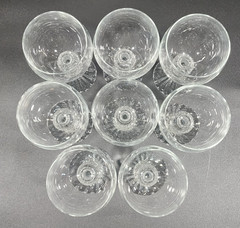 Mikasa Crystal The Ritz Wine Water Glasses 6.5” Ribbed Stem Set Of 8