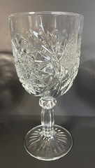 4 Vnt Libby STAR OF DAVID Hobstar Starburst Goblets Glasses Water Wine 12oz 7.25