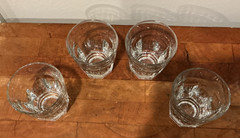 Set of 4 Libbey DuraTuff GIBRALTAR 3-1/2″ Clear Glass on the Rocks 7 Oz. Glasses