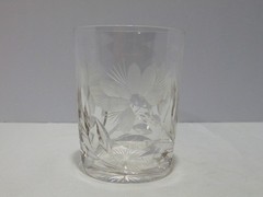 American Brilliant Cut Glass Floral Crystal Tumbler