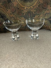 Vintage Iittala Finland Tapio Wirkkala Crystal Sherry Aperitif Glass Set Of 2